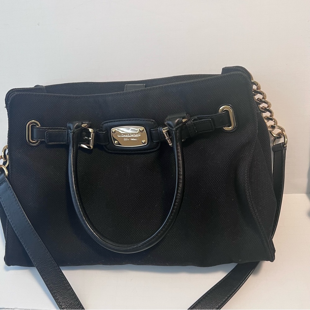 Black Gold Canvas Purse - image 6